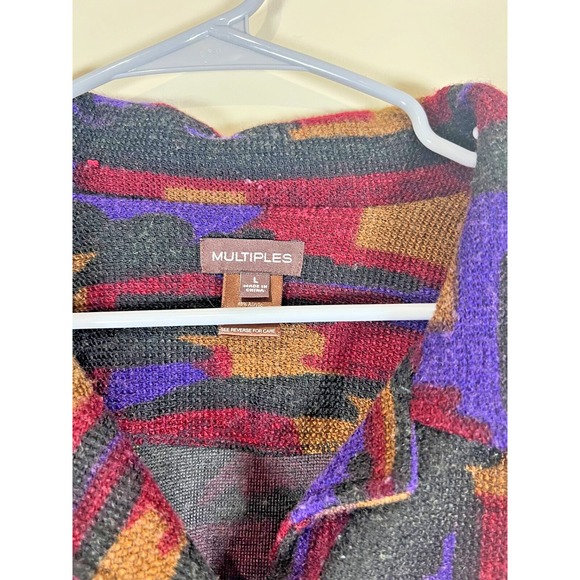 Multiples Blazer Womens Large Wool Aztec Southwest Jacket Western Rodeo Outdoor‎ - Picture 2 of 4